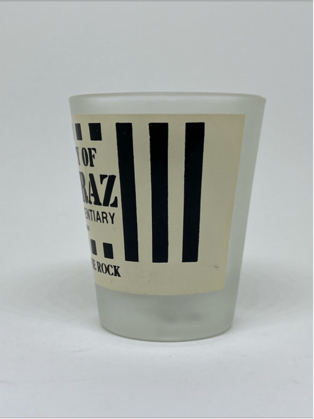 Alcatraz 'Property of Alcatraz' Black and Cream Shot Glass - Picture 4 of 4